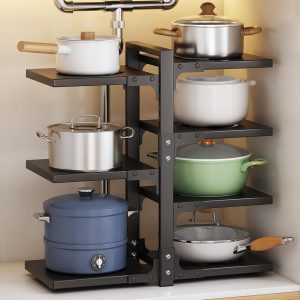 7-Tier Adjustable Heavy Duty Pan Organizer